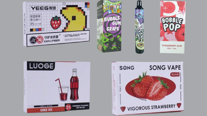 A collection of e-cigarette devices