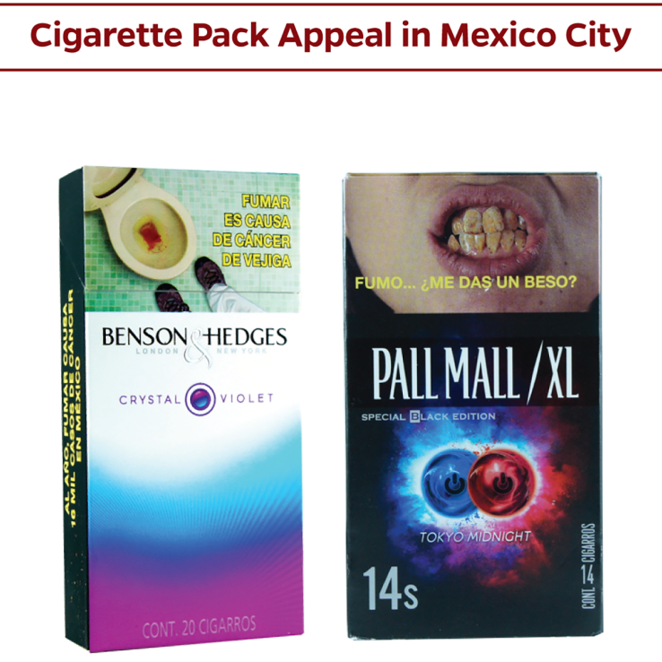 Cigarette Pack Appeal in Mexico City